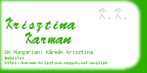 krisztina karman business card